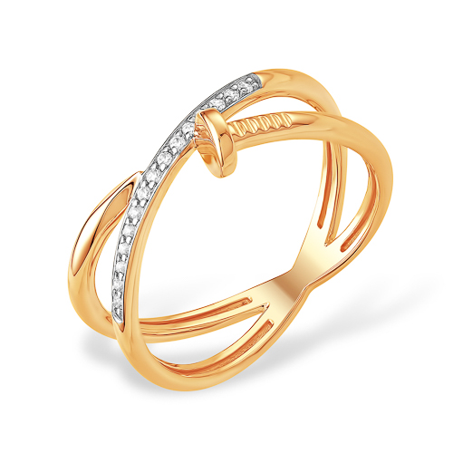 Ювелирное изделие - Кольцо из красного золота с фианитами в магазине Best-Gold 129182