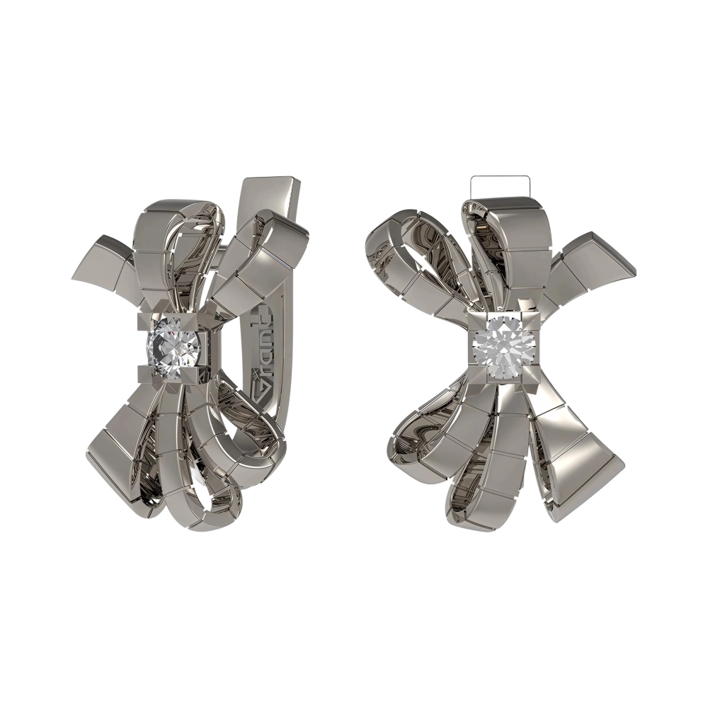 Серьги из белого золота с бриллиантами Ювелирное изделие - Серьги из белого золота с бриллиантами в магазине Best-Gold 156261