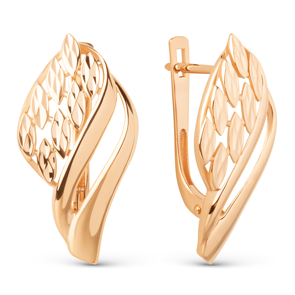 Серьги из красного золота Ювелирное изделие - Серьги из красного золота в магазине Best-Gold 145392