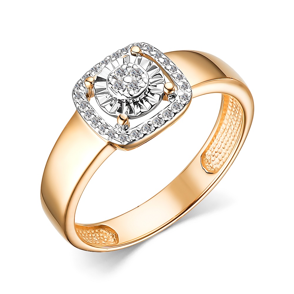 Кольцо из красного золота с бриллиантами Ювелирное изделие - Кольцо из красного золота с бриллиантами в магазине Best-Gold 146673