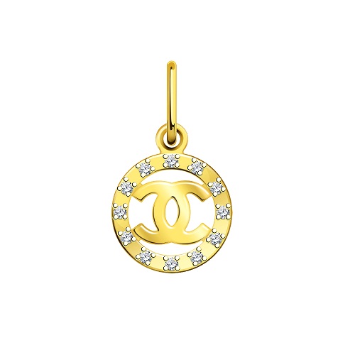Ювелирное изделие - Подвеска из жёлтого золота с фианитами в магазине Best-Gold 032937