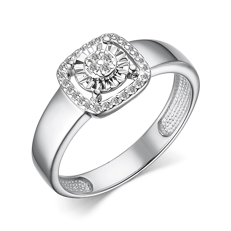 Кольцо  из белого золота с бриллиантами Ювелирное изделие - Кольцо  из белого золота с бриллиантами в магазине Best-Gold 154412