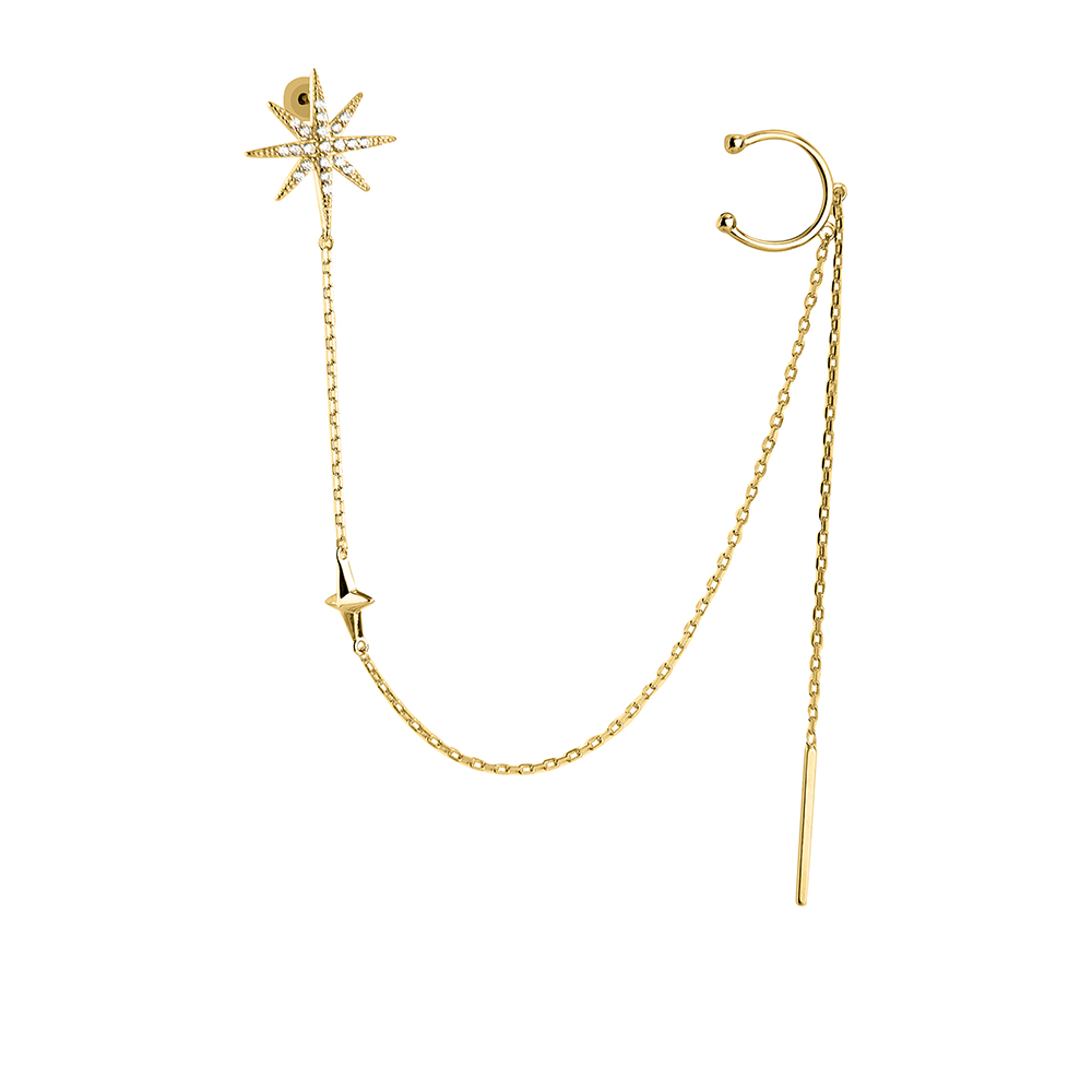 Серьга из серебра с фианитами Ювелирное изделие - Серьга из серебра с фианитами в магазине Best-Gold 121408