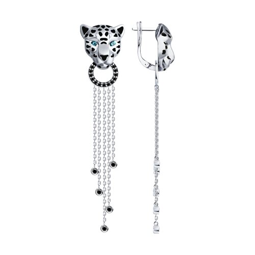 Серьги из серебра с фианитами Ювелирное изделие - Серьги из серебра с фианитами в магазине Best-Gold 149876