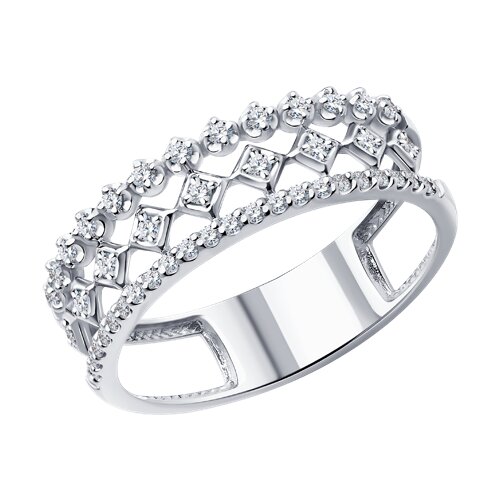 Кольцо из белого золота с бриллиантами Ювелирное изделие - Кольцо из белого золота с бриллиантами в магазине Best-Gold 144811