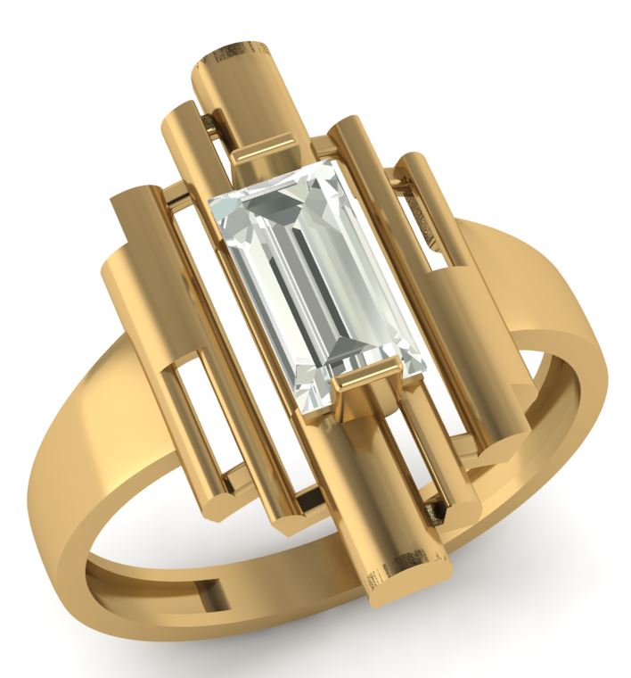 Кольцо из красного золота с фианитами Ювелирное изделие - Кольцо из красного золота с фианитами в магазине Best-Gold 145453