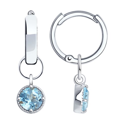 Серьги из серебра с топазами Ювелирное изделие - Серьги из серебра с топазами в магазине Best-Gold 141183