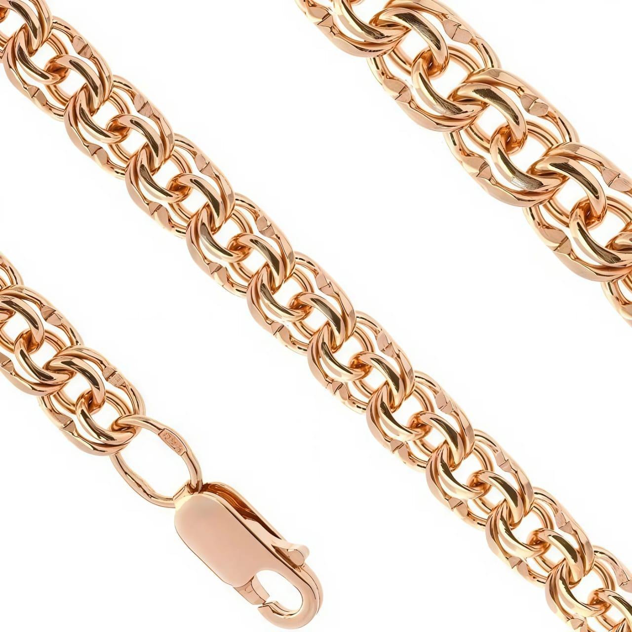 Браслет из красного золота, плетение Питон Ювелирное изделие - Браслет из красного золота, плетение Питон в магазине Best-Gold 075601