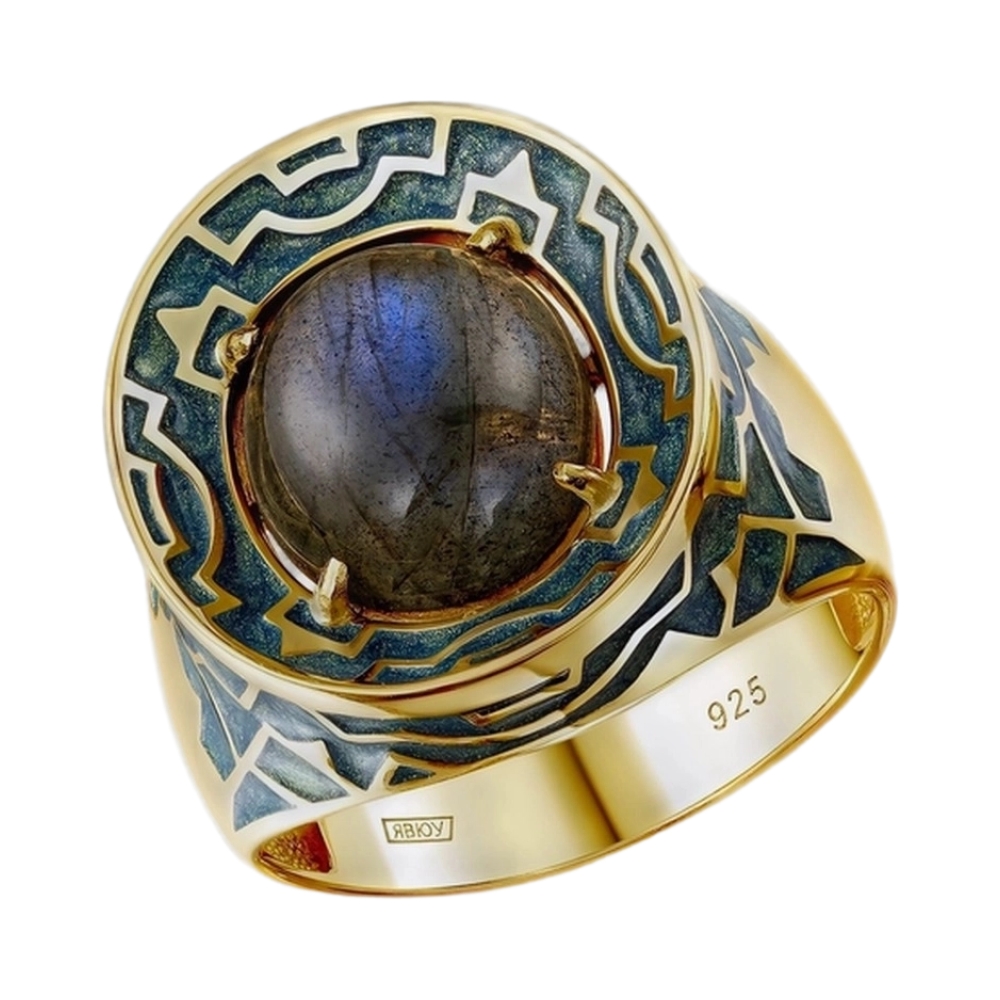 Ювелирное изделие - Кольцо из серебра с лабродолитом в магазине Best-Gold 156894