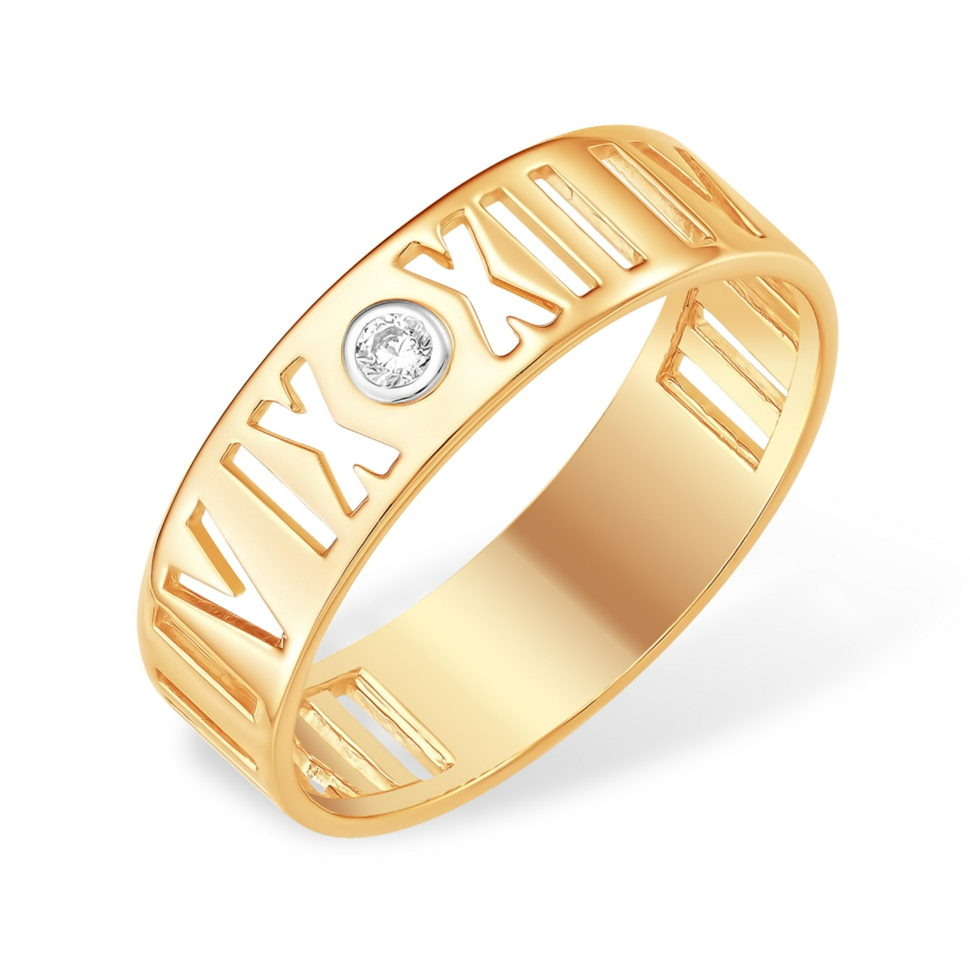 Ювелирное изделие - Кольцо из красного золота с фианитами в магазине Best-Gold 151504