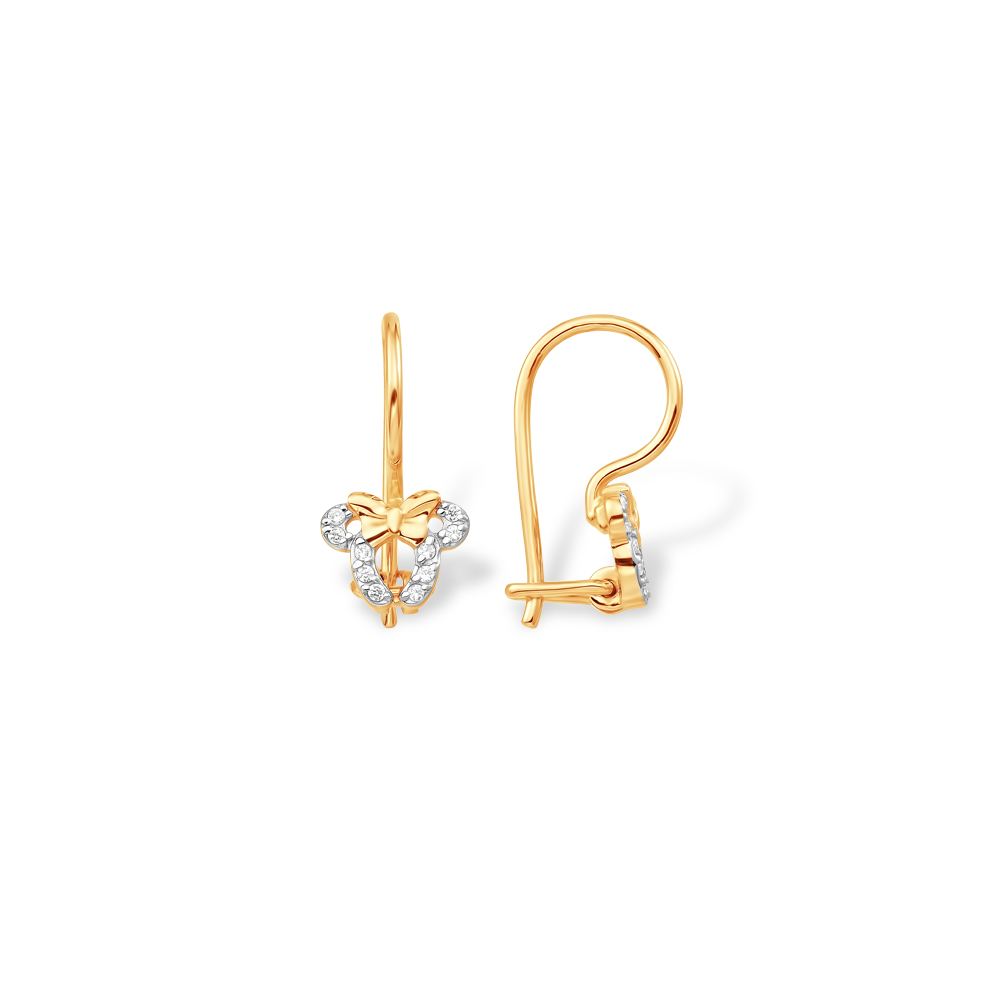 Серьги из красного золота с фианитами Ювелирное изделие - Серьги из красного золота с фианитами в магазине Best-Gold 150479