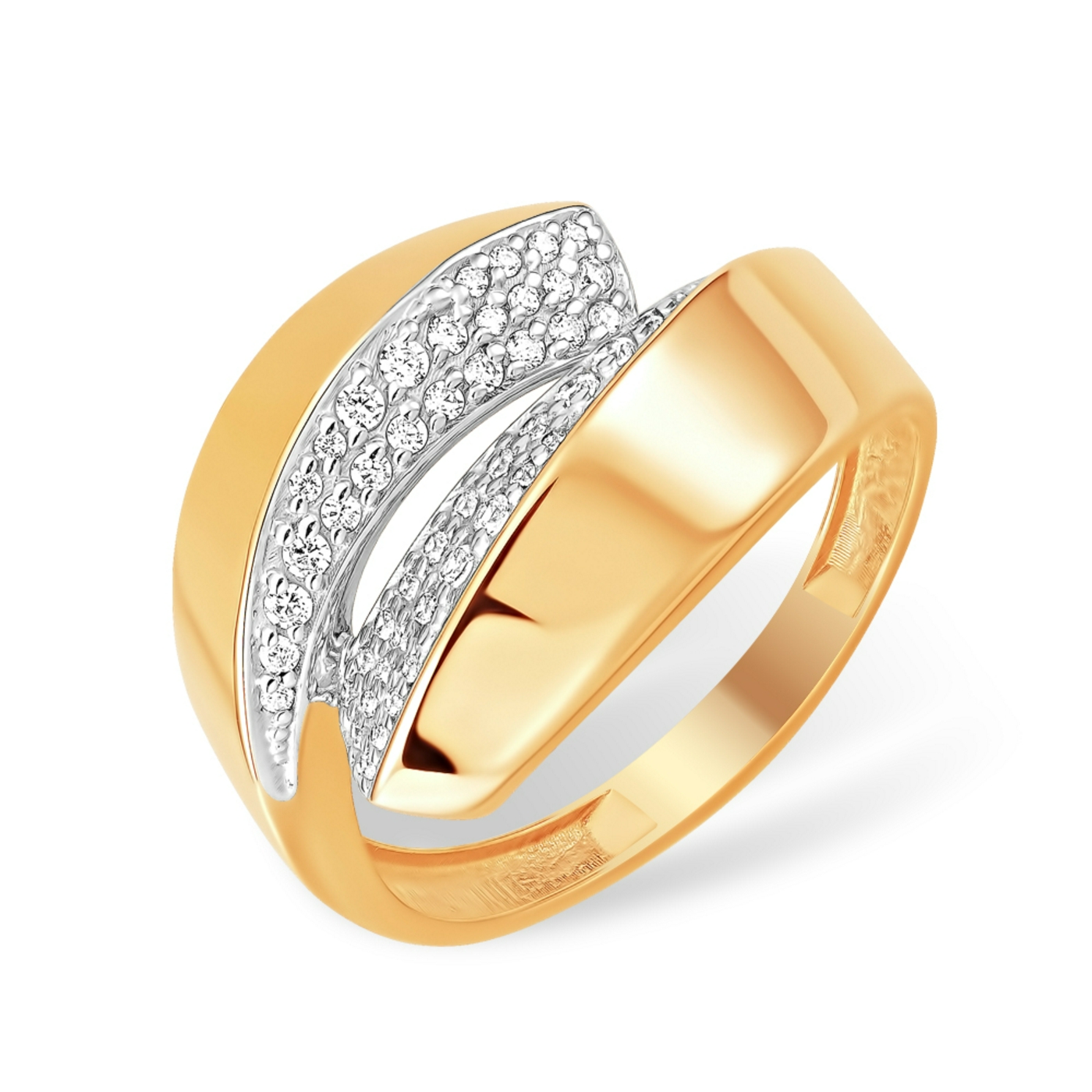 Кольцо из красного золота с фианитами Ювелирное изделие - Кольцо из красного золота с фианитами в магазине Best-Gold 151543