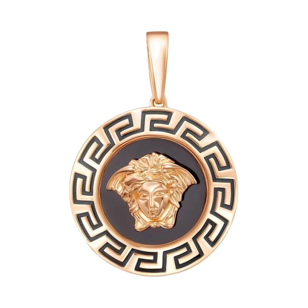 Ювелирное изделие - Подвеска из красного золота с эмалью в магазине Best-Gold 108619