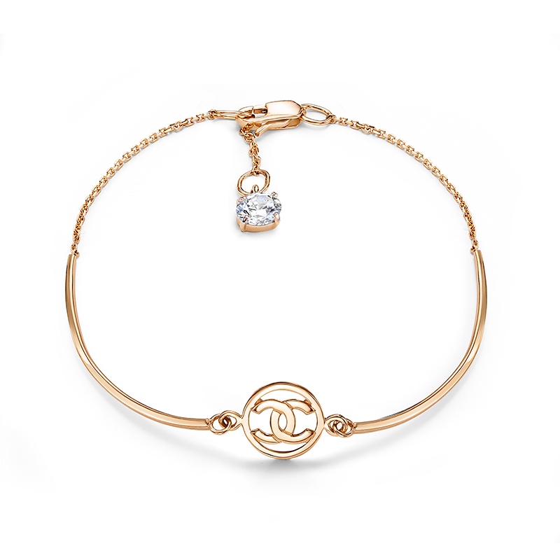 Ювелирное изделие - Браслет из красного золота с фианитами в магазине Best-Gold 133123