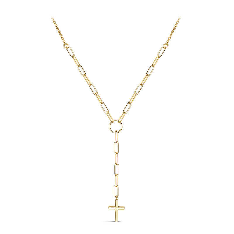 Ювелирное изделие - Колье из жёлтого золота с фианитом в магазине Best-Gold 142547