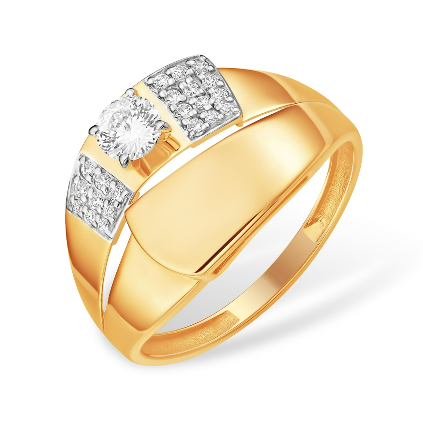 Кольцо из красного золота с фианитами Ювелирное изделие - Кольцо из красного золота с фианитами в магазине Best-Gold 151550