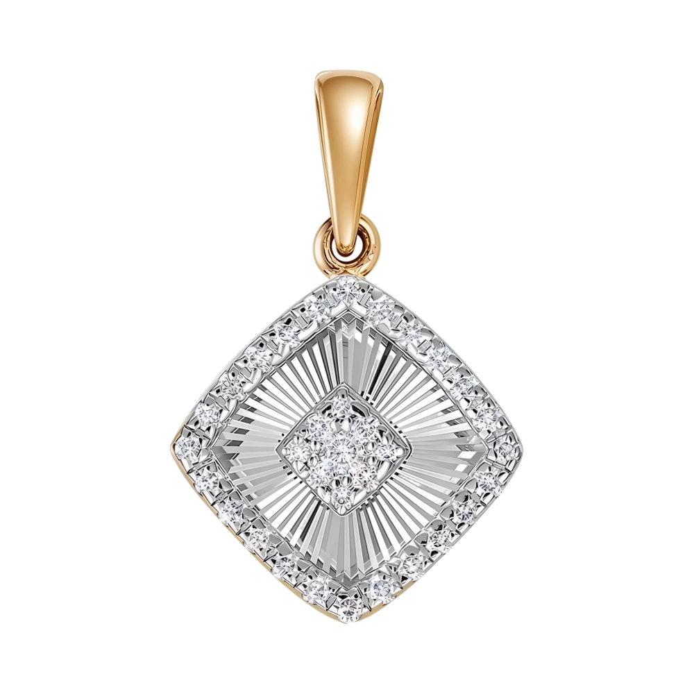 Подвека из желтого золота с бриллиантами Ювелирное изделие - Подвека из желтого золота с бриллиантами в магазине Best-Gold 148834