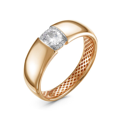 Кольцо из красного золота с фианитами Ювелирное изделие - Кольцо из красного золота с фианитами в магазине Best-Gold 030279