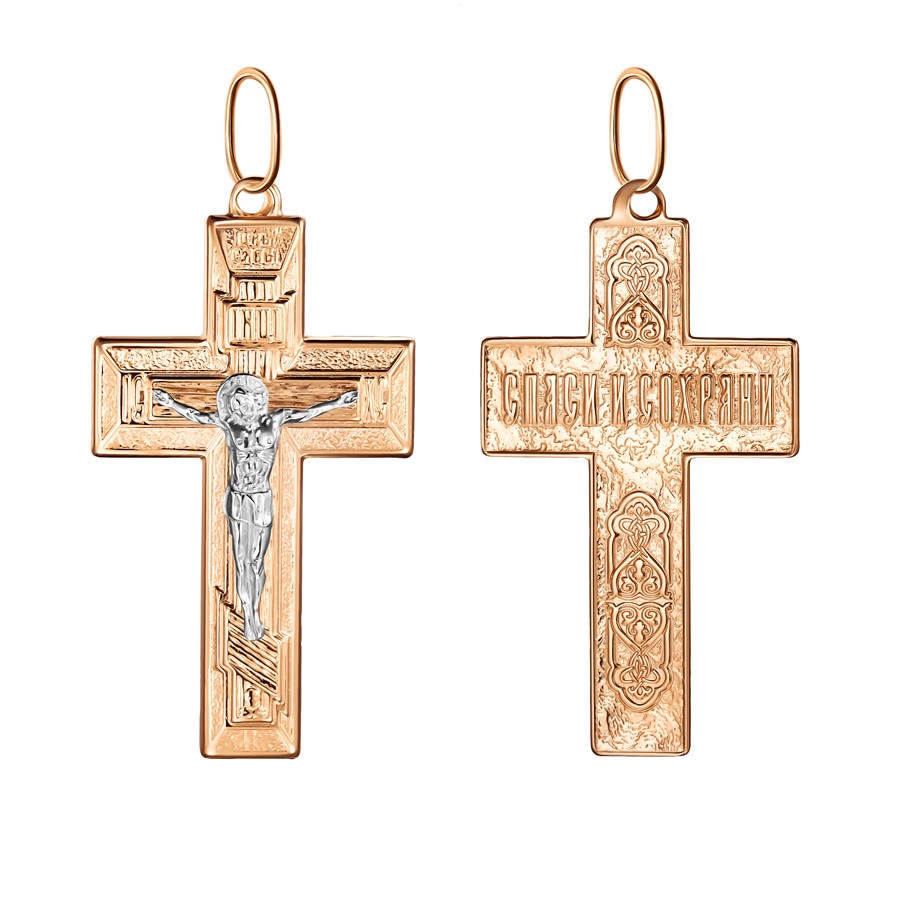 Ювелирное изделие - Крест из красного золота в магазине Best-Gold 091685