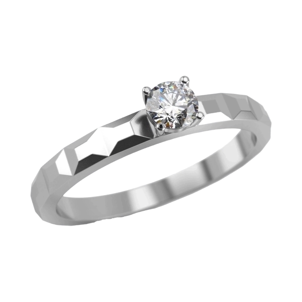 Помолвочное кольцо из белого золота с бриллиантами Ювелирное изделие - Помолвочное кольцо из белого золота с бриллиантами в магазине Best-Gold 143516