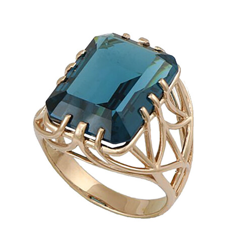 Кольцо в серебре с лондон топазом Ювелирное изделие - Кольцо в серебре с лондон топазом в магазине Best-Gold 090851