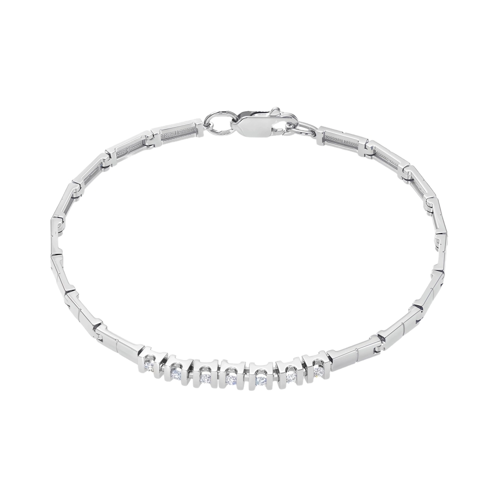 Ювелирное изделие - Браслет из белого золота с бриллиантами в магазине Best-Gold 131449