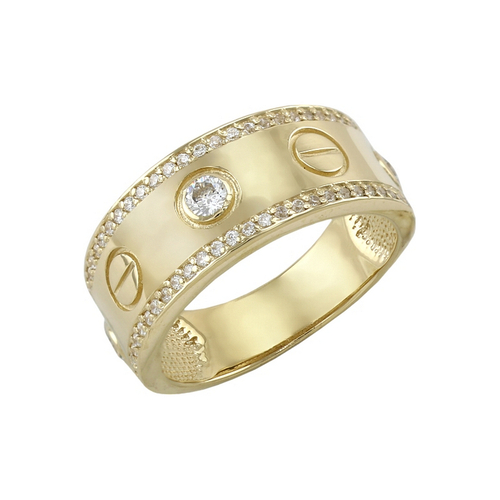 Ювелирное изделие - Кольцо из красного золота с фианитами в магазине Best-Gold 066949