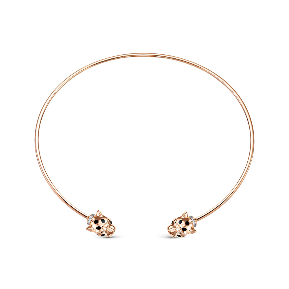 Колье из красного золота с фианитами Ювелирное изделие - Колье из красного золота с фианитами в магазине Best-Gold 141004