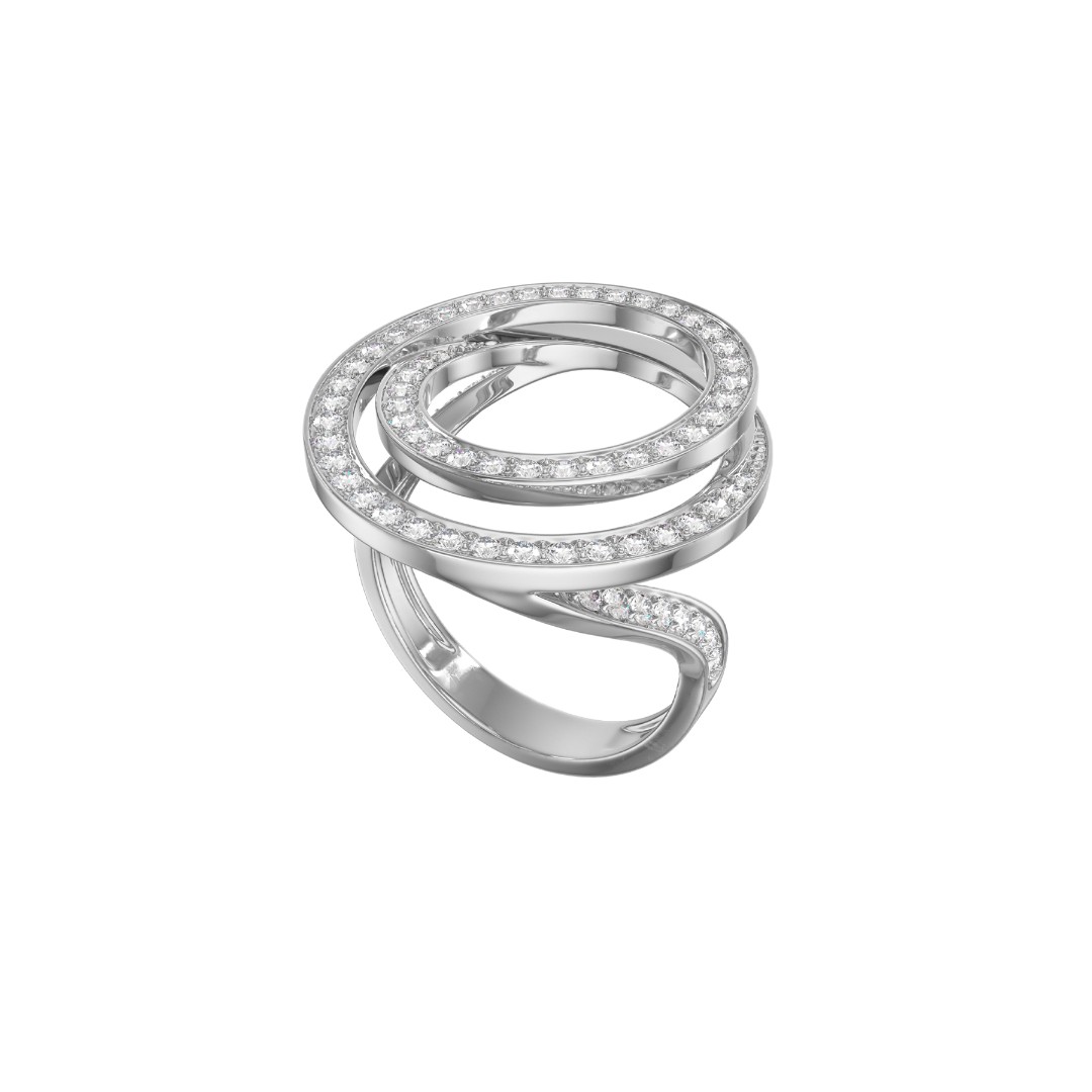 Ювелирное изделие - Кольцо из серебра с фианитами в магазине Best-Gold 028188