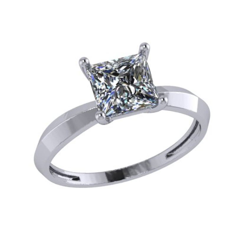 Ювелирное изделие - Кольцо помолвочное из белого золота с бриллиантом в магазине Best-Gold 158214