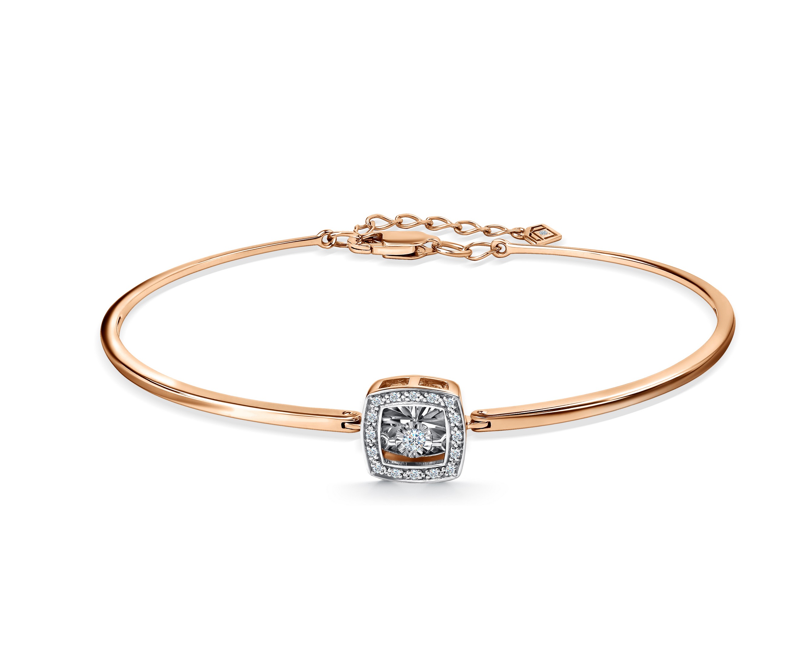 Ювелирное изделие - Браслет из красного золота с бриллиантами в магазине Best-Gold 146865