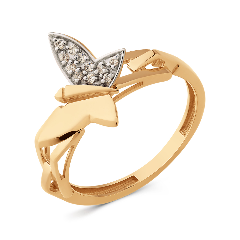 Кольцо из красного золота с фианитами Ювелирное изделие - Кольцо из красного золота с фианитами в магазине Best-Gold 151591