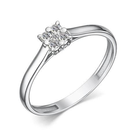 Кольцо из белого золота с бриллиантами