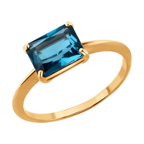 Кольцо из красного золота с топазом Ювелирное изделие - Кольцо из красного золота с топазом в магазине Best-Gold 146773