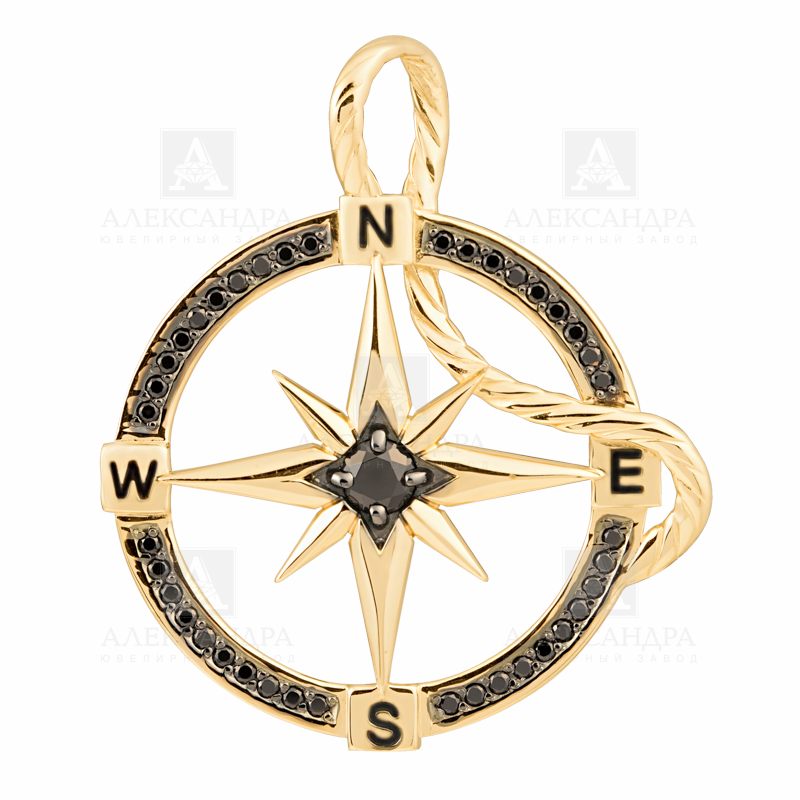 Подвеска из красного золота с фианитами Ювелирное изделие - Подвеска из красного золота с фианитами в магазине Best-Gold 132088