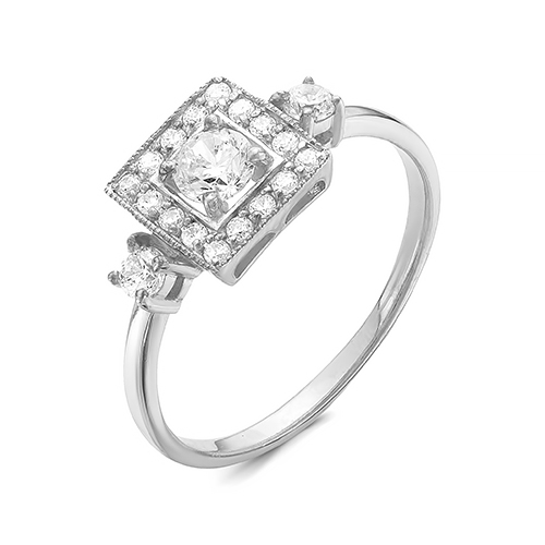 Ювелирное изделие - Кольцо из серебра с фианитами в магазине Best-Gold 145049