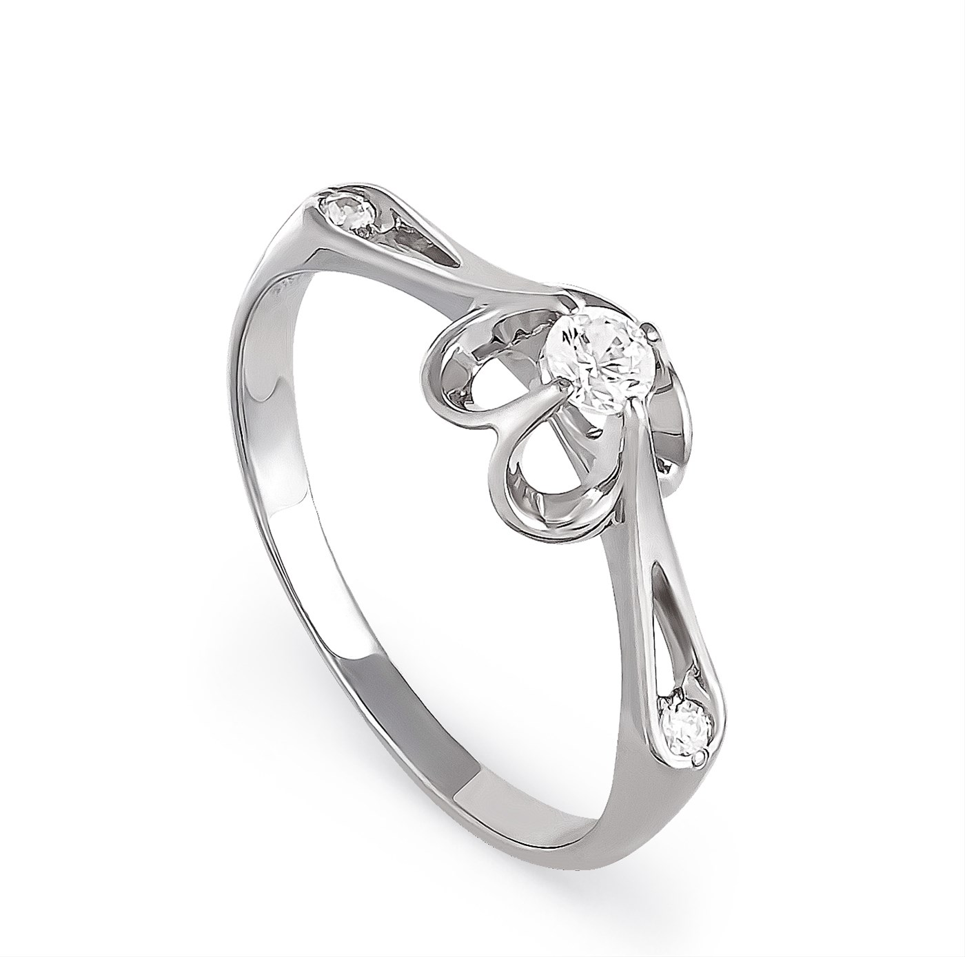 Кольцо в серебре с фианитами Ювелирное изделие - Кольцо в серебре с фианитами в магазине Best-Gold 127175