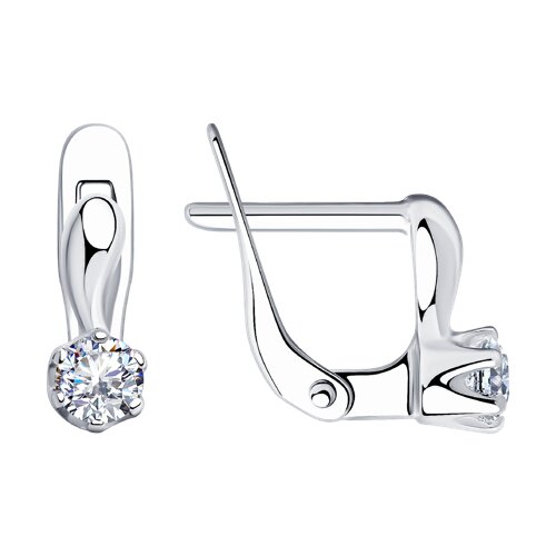 Серьги из серебра с фианитами Ювелирное изделие - Серьги из серебра с фианитами в магазине Best-Gold 032206