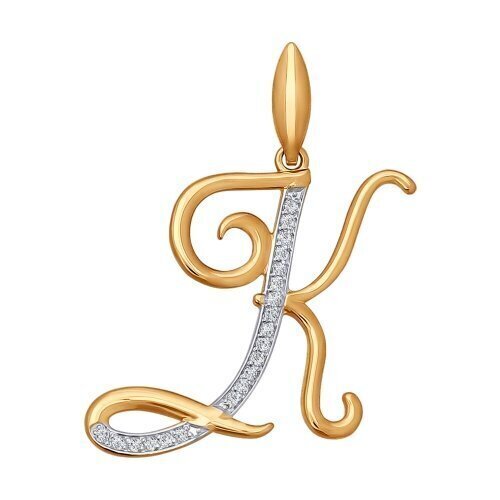 Подвеска из красного золота с фианитами Ювелирное изделие - Подвеска из красного золота с фианитами в магазине Best-Gold 093269