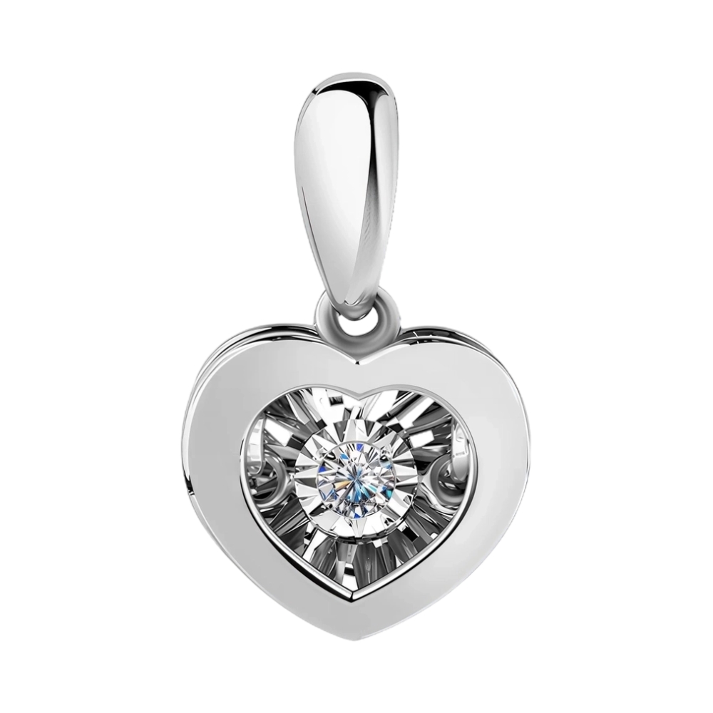 Ювелирное изделие - Подвеска из белого золота с бриллиантом в магазине Best-Gold 149148