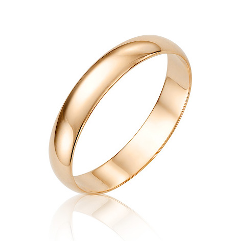 Обручальное кольцо классическое из красного золота Ювелирное изделие - Обручальное кольцо классическое из красного золота в магазине Best-Gold 029051
