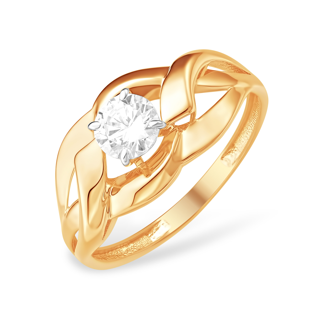 Ювелирное изделие - Кольцо из красного золота с фианитами в магазине Best-Gold 150466