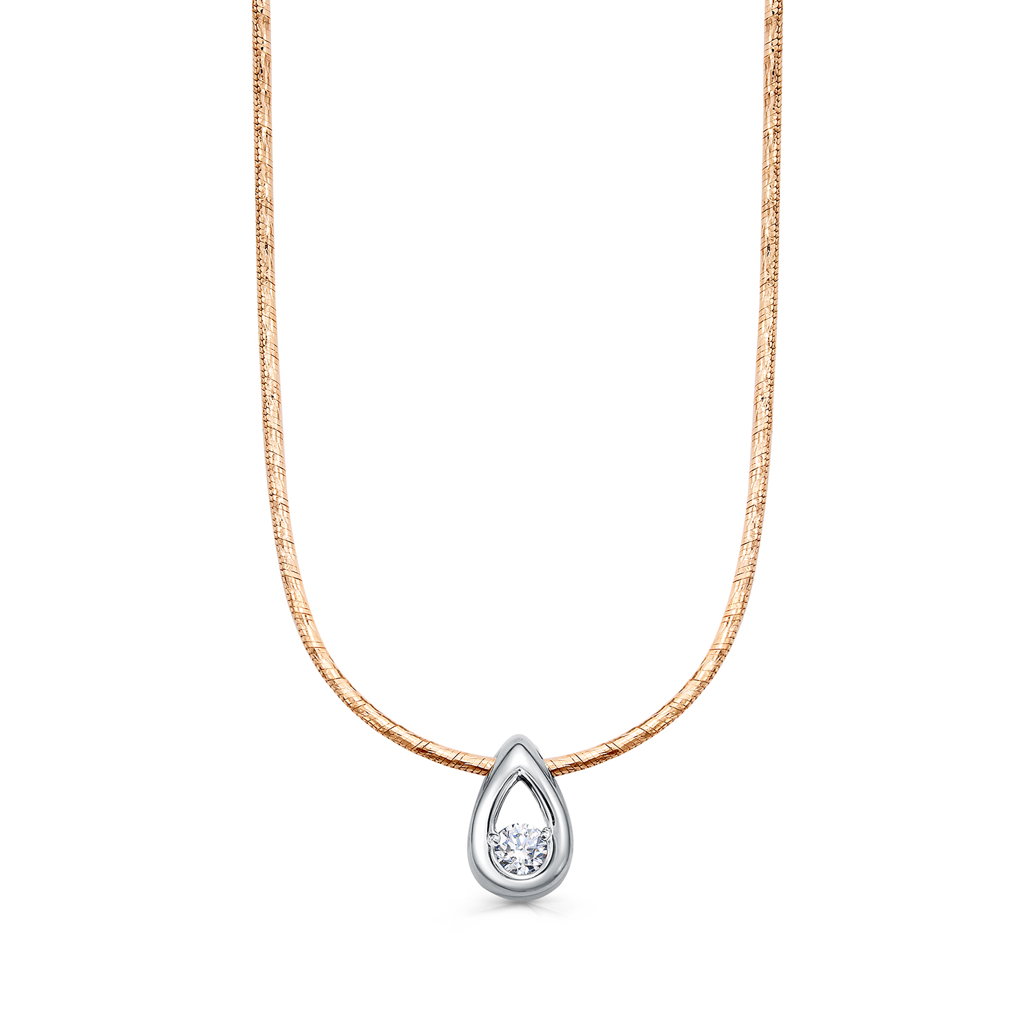 Ювелирное изделие - Колье из красного золота с бриллиантом в магазине Best-Gold 154973