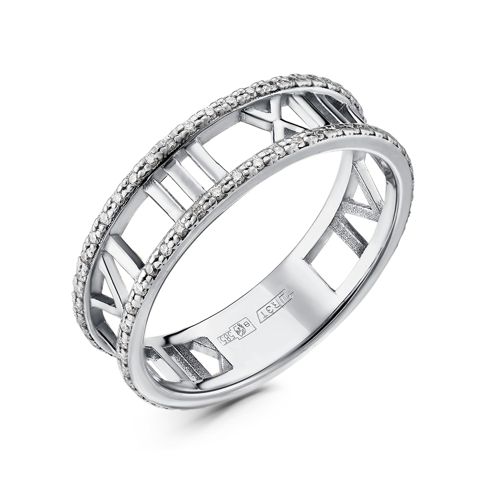 Ювелирное изделие - Кольцо из серебра с фианитами в магазине Best-Gold 121669