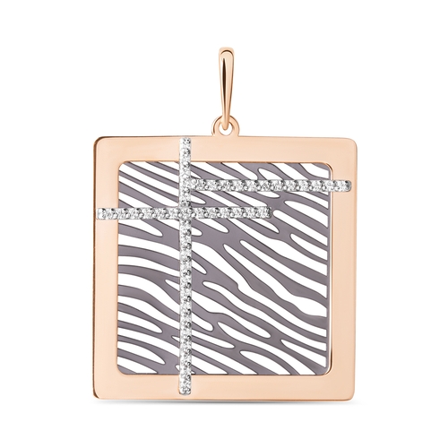 Ювелирное изделие - Подвеска из красного золота с фианитами в магазине Best-Gold 067179