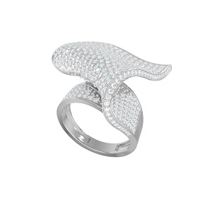 Кольцо из белого золота с фианитами Ювелирное изделие - Кольцо из белого золота с фианитами в магазине Best-Gold 035161