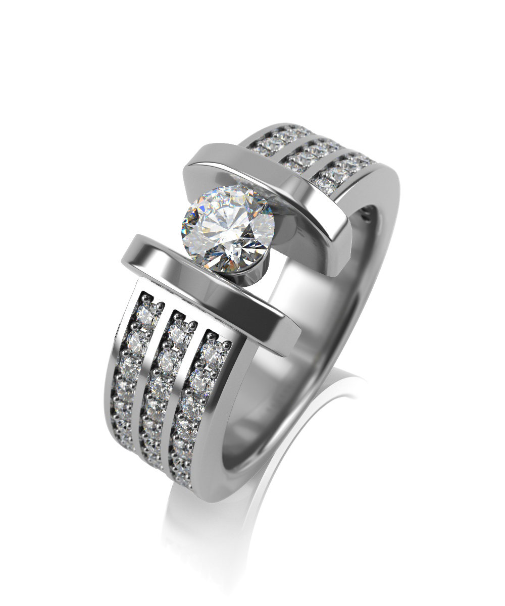 Ювелирное изделие - Кольцо из серебра с фианитами в магазине Best-Gold 134628