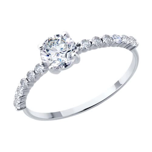 Кольцо из белого золота с фианитами Ювелирное изделие - Кольцо из белого золота с фианитами в магазине Best-Gold 155712