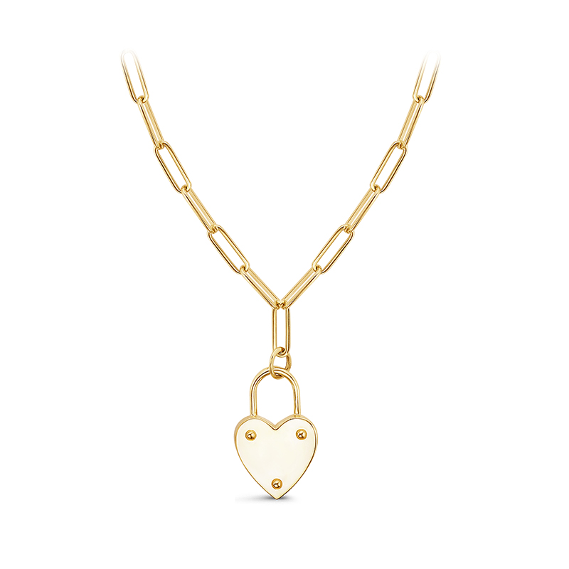 Колье из желтого золота с фианитом Ювелирное изделие - Колье из желтого золота с фианитом в магазине Best-Gold 040045