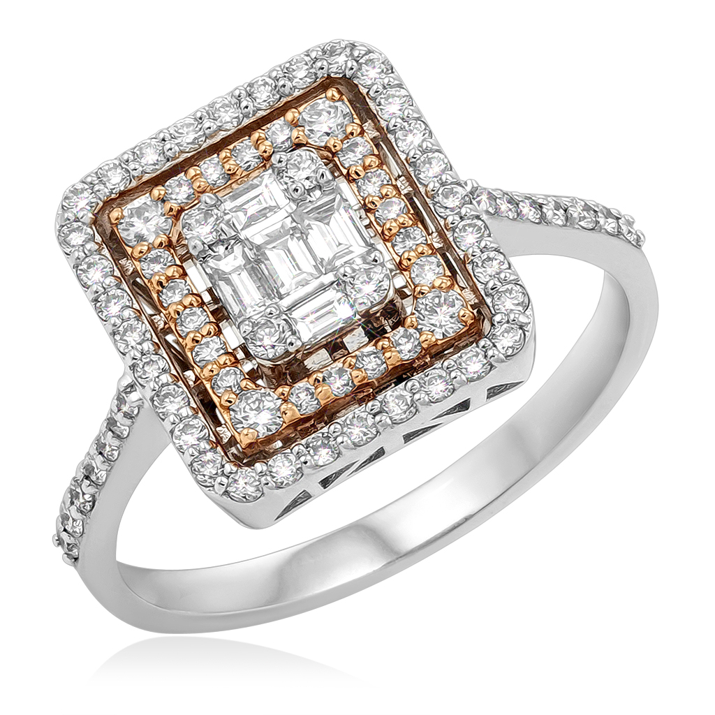 Кольцо из белого золота с бриллиантами Ювелирное изделие - Кольцо из белого золота с бриллиантами в магазине Best-Gold 128696